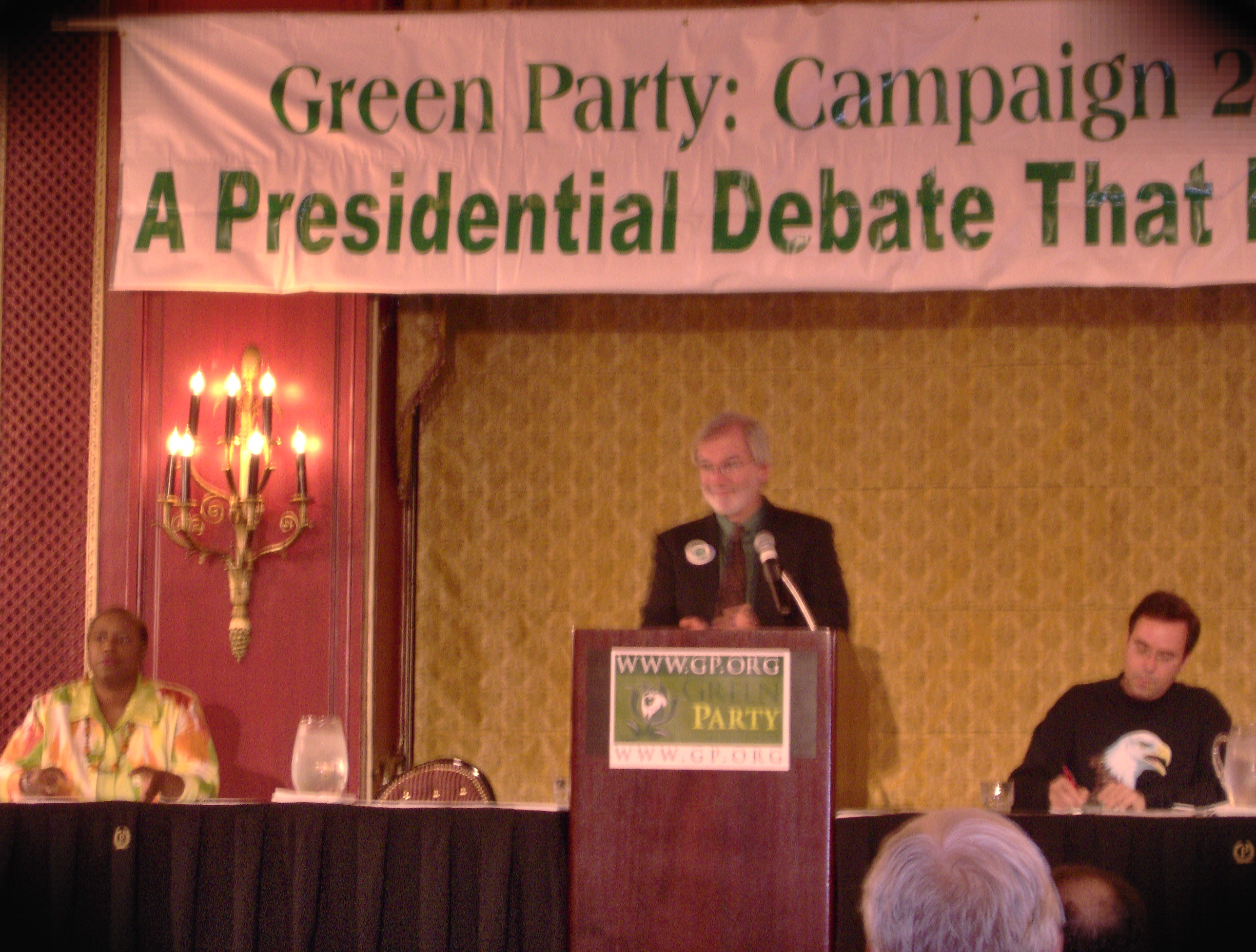 Cynthia McKinney, Rich Whitney, Kent Mesplay at Green Party Forum in Chicago