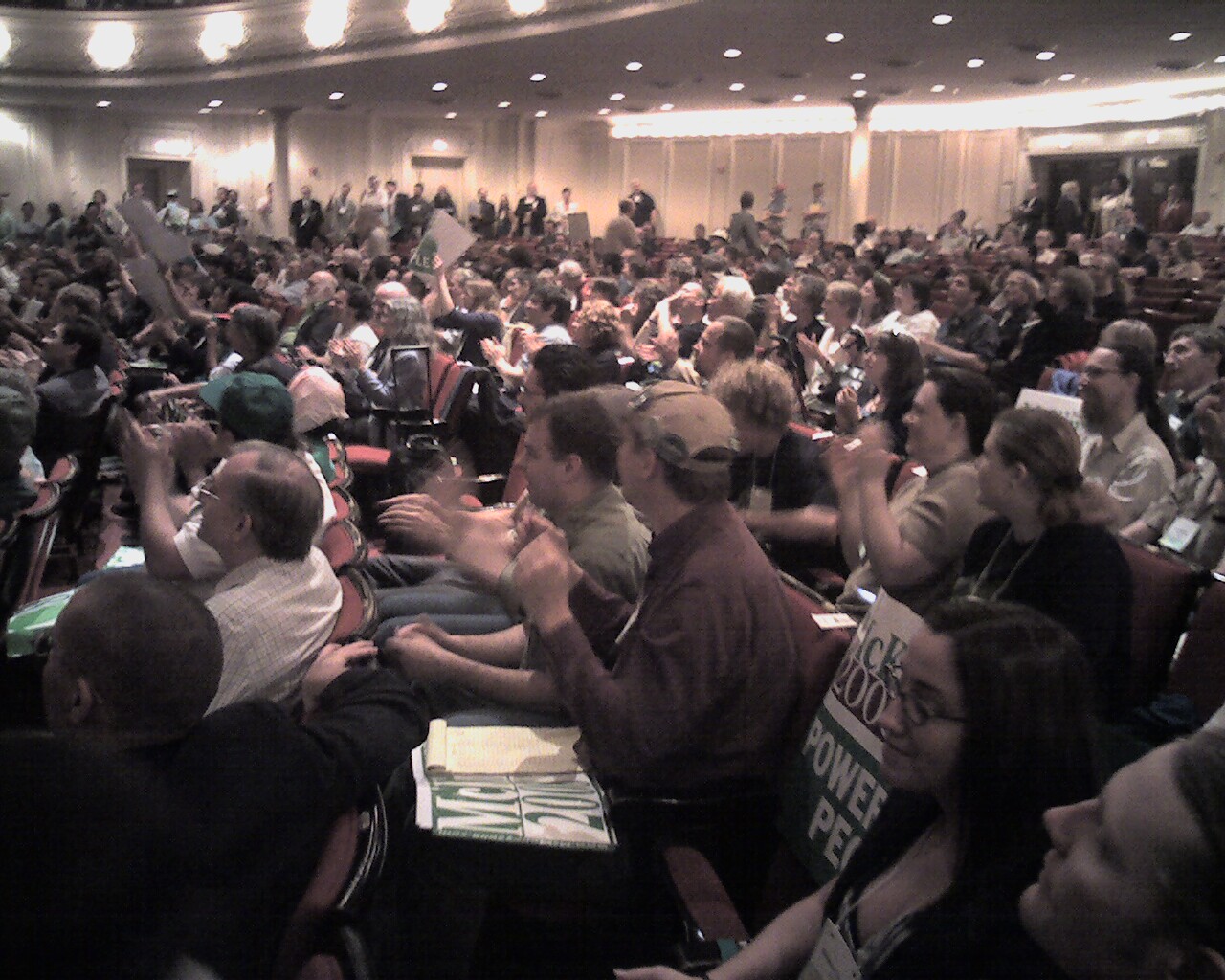 Audience at 2008 Green Party Presidential Convention in Chicago