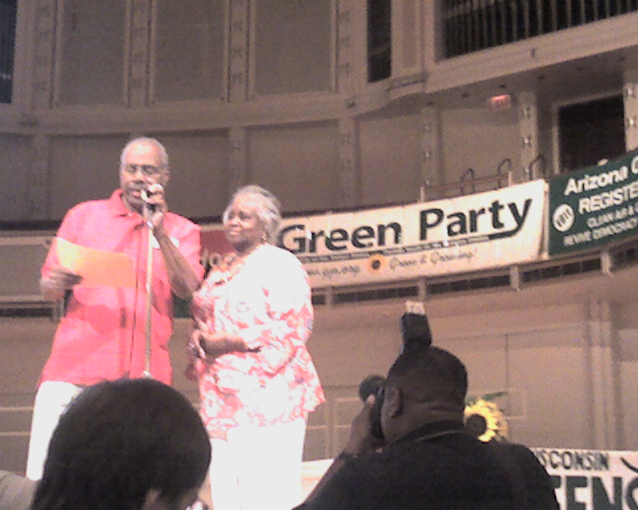 Cynthia McKinney's parents at the 2008 Green Party Presidential Convention