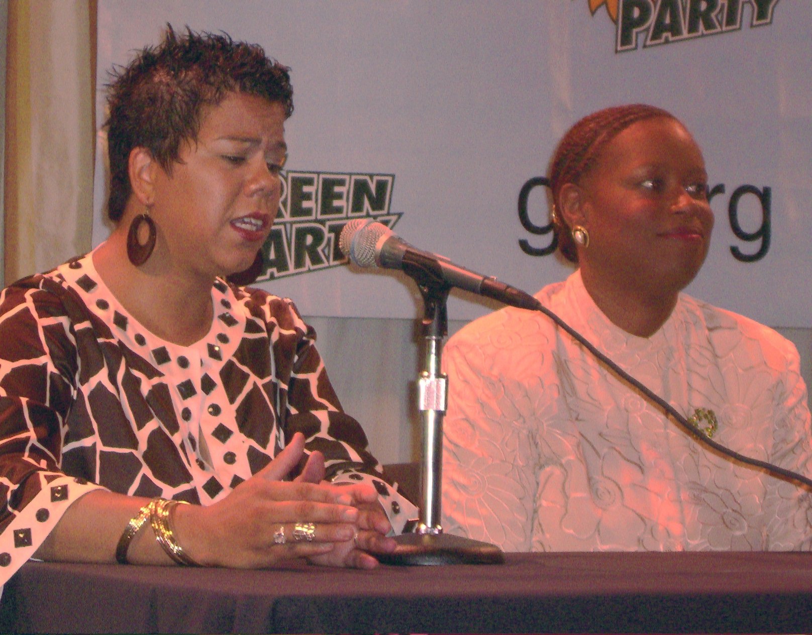 Rosa Clemente (l) and Cynthia McKinney