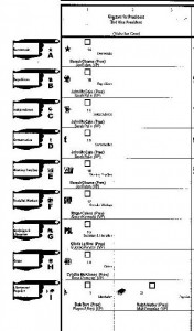 NY State 2008 Presidential Ballot