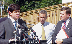 Blagojevich (l) and Emanuel (middle)