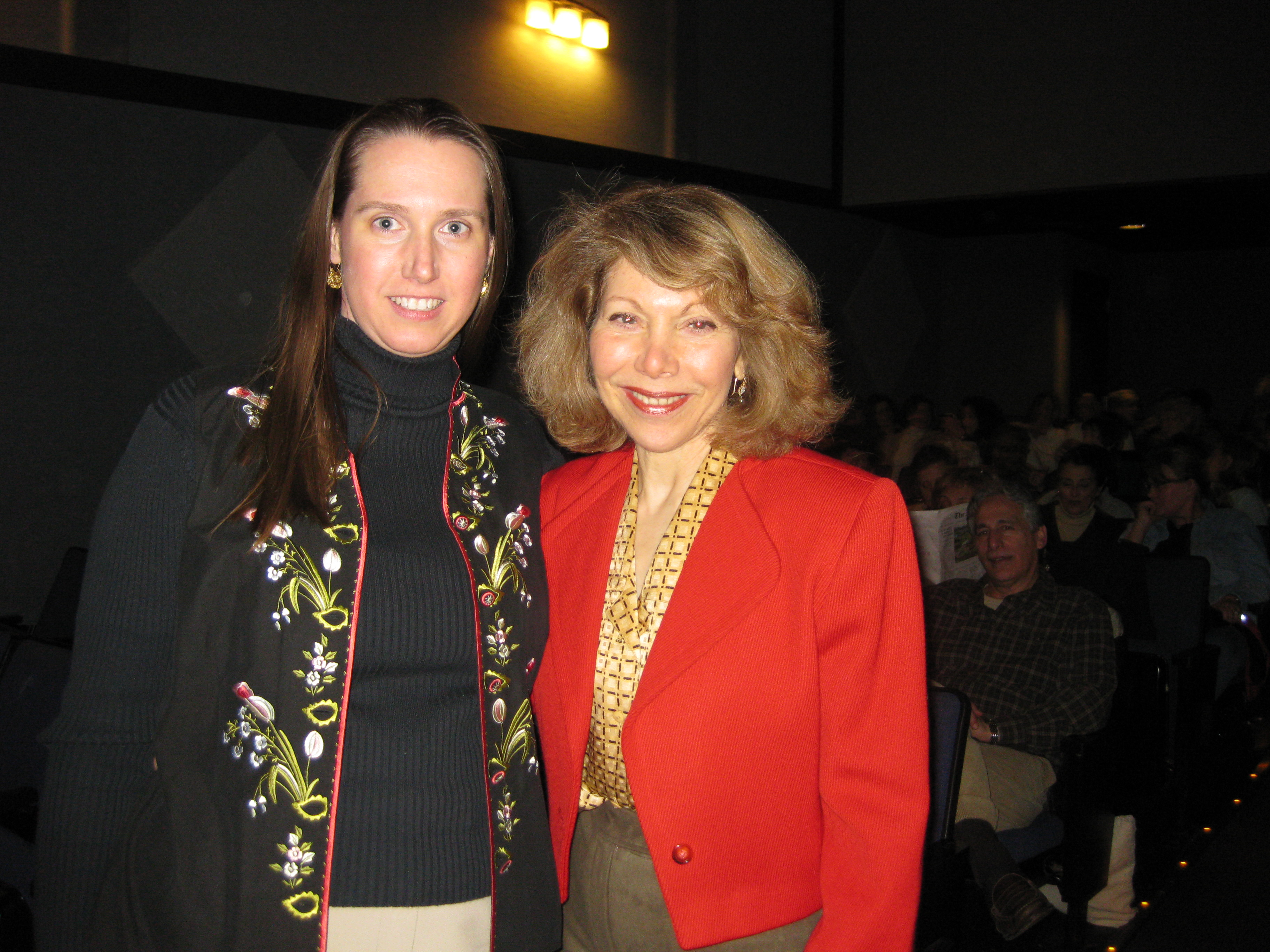 Fan Kimberly Wilder (l) with composer/conductor Victoria Bond