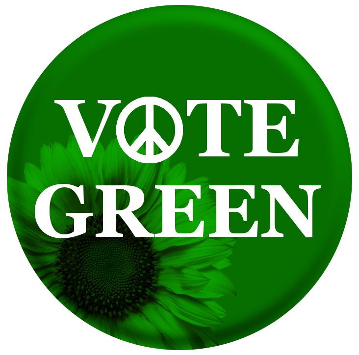 Vote Green, Peace, Flower by Shawna Cole