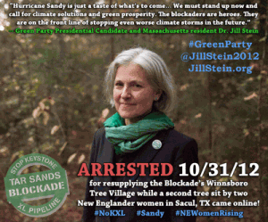Jill Stein arrested at Tar Sands Meme